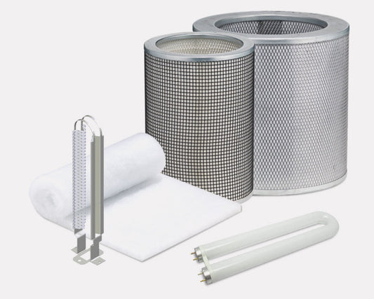 BUNDLE: Prefilter + 18 lbs Carbon Filter + HEPA Filter+ UV Germicidal Lamp + PCO Reflector